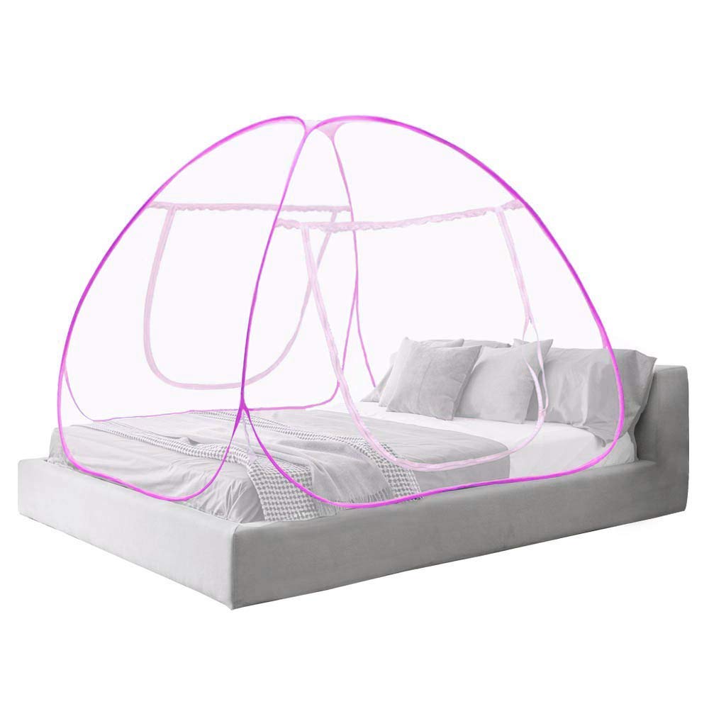 Kuber Industries Mosquito Net Foldable King Size (Double Bed) with Free Saviours 6.5 x 6.5 Feet (Pink) (B083MCX5D4) Amazon Price History, Amazon Price Tracker