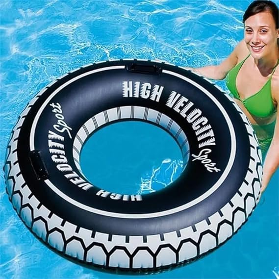 SOLDTRUE Swimming Pool Tube for Adults Big Size Cool Black Wheel Tire Tube Ring for Kids, Water Fun Pool Accessories (tire Tube) (35" inch, 88cm) (B0CW1N2GSY) Amazon Price History, Amazon Price Tracker