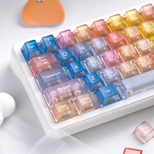 Image of dagaladoo Clear keycaps Set,Translucent Keyboard keycaps,Jelly Key caps