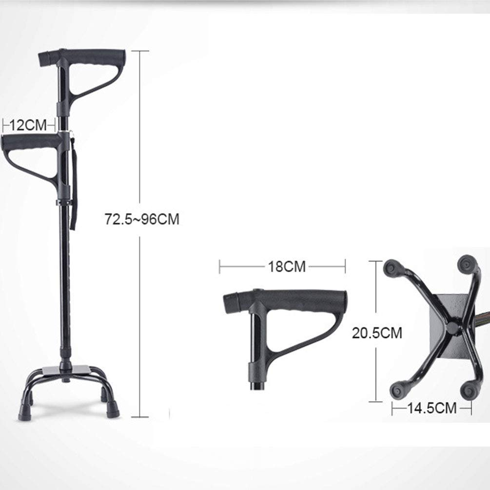 Bastones Bastones Ajustables con luz LED Mango Doble 10 Niveles de Altura Ajustable para Hombres Mujeres, muletas Times