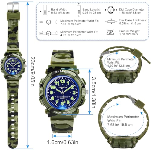 Image of Juboos Kids Watch Analog for Boys Girls, Childrens Waterproof Soft Strap Kids Time Teaching Quartz Wristwatch for Ages 5-15