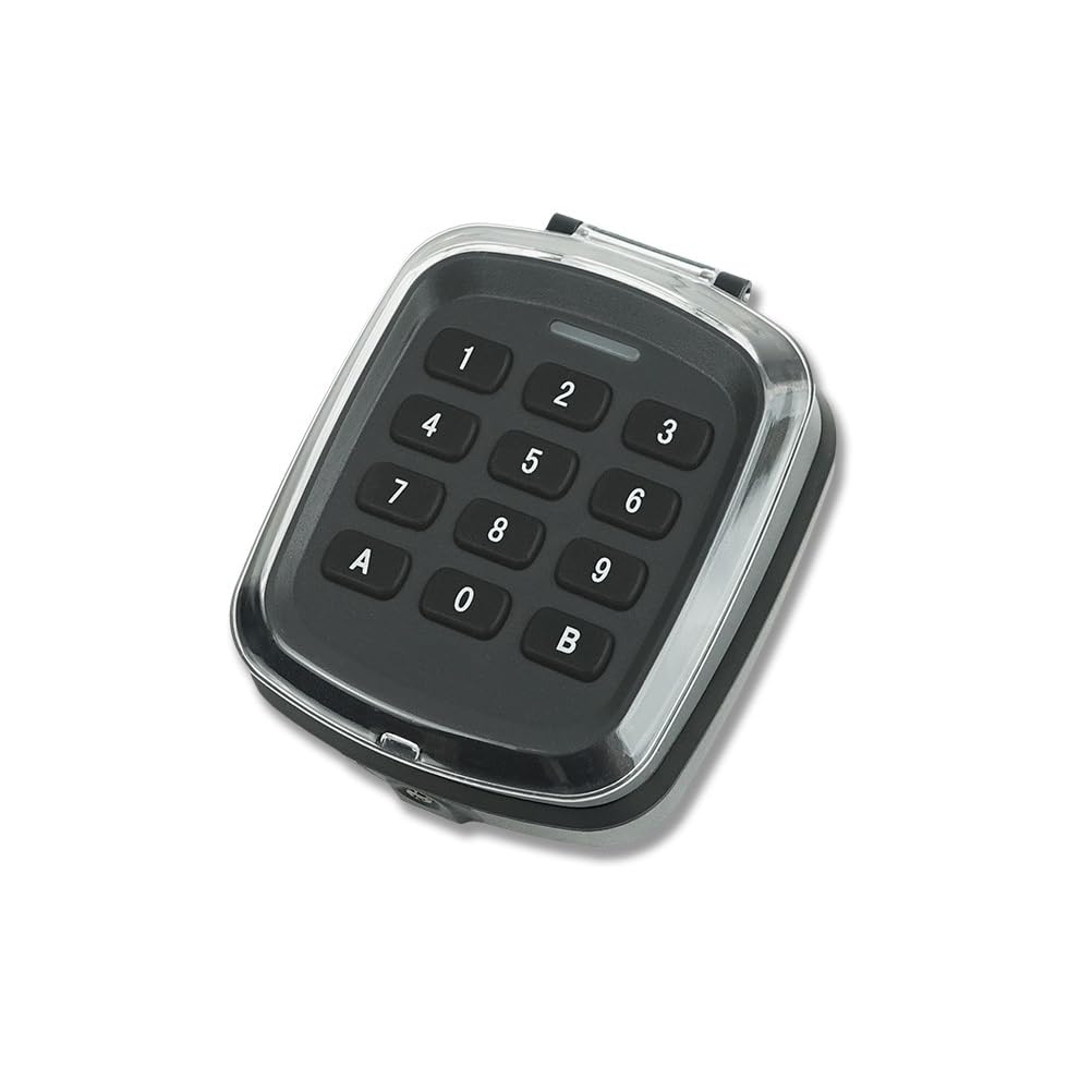 Hörmann Bouton à code sans fil 868 MHz compatible en anthracite Remplace le code HSM4-868 Serrure à code pour porte de garage Remplace FCT3 FCT-3 Serrure à combinaison Clavier motorisé de porte de