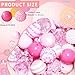 50 Pcs 20mm Beads for Pens Making Rhinestone Bubblegum Beads Pink Crystal Acrylic Round Chunky Bead Sparkly Large Bead for Pen Beadable Keychain Bracelet Necklace DIY Craft Jewelry Making Supplies