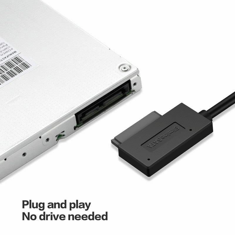 Multibao USB 3.0 to 7+6 13Pin Slimline SATA Cable Adapter for Laptop CD DVD Rom Optical Drive, Black, 25 cm - Image 5