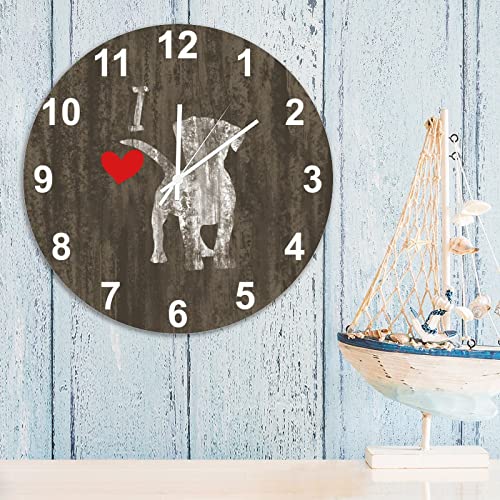 Horloge murale Beagle rustique 38cm pour déco de cuisine - 6