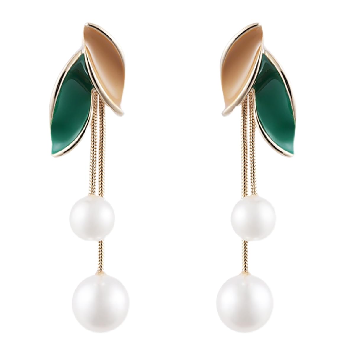 RUVEE Luxury Pearl of the Ocean Elegant Synthetic Pearls Cocktail Party Gold Plated Limited Earrings for your Valentine for Women & Girls (OilArc) (B0CP2PXZ2Y) Amazon Price History, Amazon Price Tracker