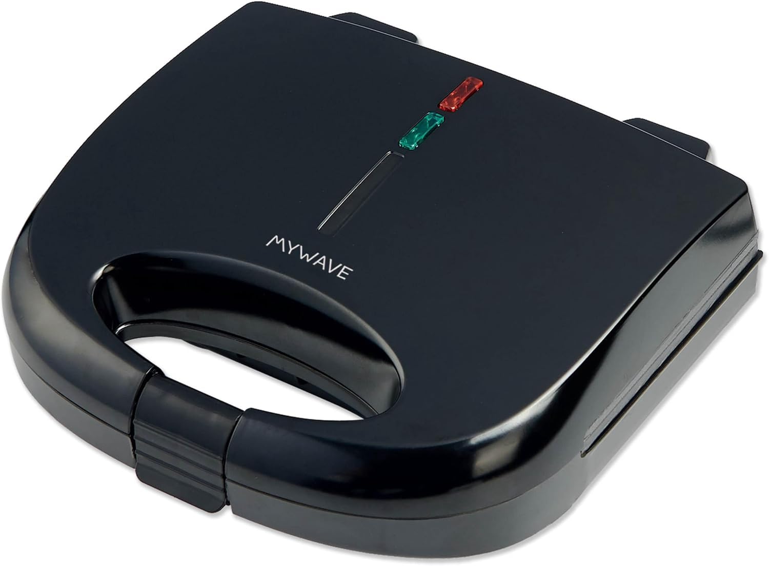 My Wave - Sandwichera - Potencia de 750W - Para Todo Tipo de Alimentos - Apertura de 90º - Parrilla Eléctrica con Placas Antiadherentes - Medidas: 22,5 x 14 cm- Negro