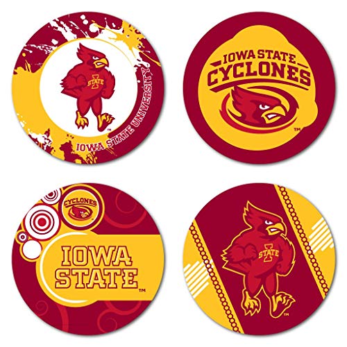 VictoryStore Coasters - Iowa State University Coaster Set, Fun Designs, Set of 4
