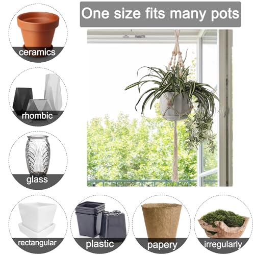 Yao Suo 3 Pack Macrame Plant Hangers Indoor Plant Lovers & Pet Owners thumb #4