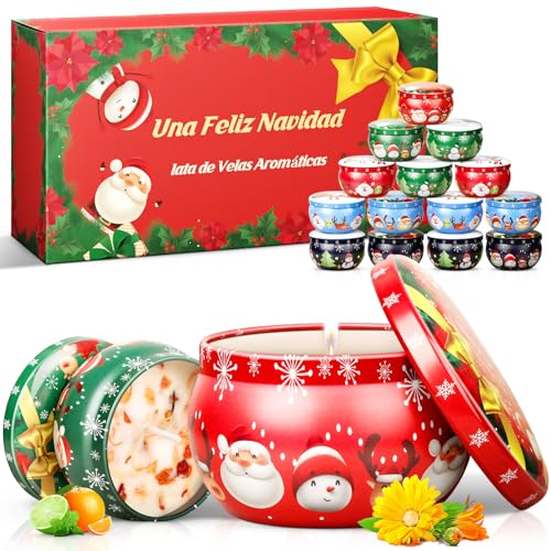 La mejor selección de Juegos de velas para comprar online. 47 Juego de 16 piezas Regalo de Velas Aromáticas para Navidad,Velas Decorativas Aromáticas,100% Cera de Soja pura (2.2 Onzas) Regalo para Aniversario de Damas,Cumpleaños,Día de la...