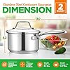 NutriChef multiple sizes Stainless Steel Stock Pots