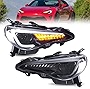 VLAND Headlight Assembly Fit for 2012-2016 Scion FR-S, 2012-2021 Toyota 86, 2013-2021 Subaru BRZ, Plug-and-play, D2H/D2S Bulb Conversion Kit(Not Included) for HI/LO Beam.