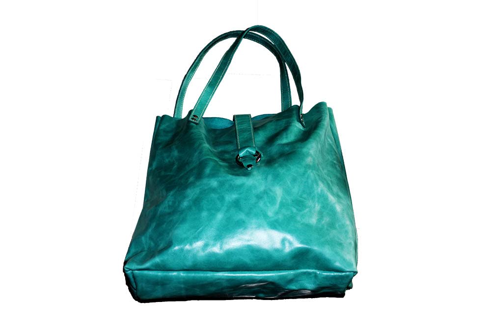 Genérico Bolso De Hombro de piel Verde Agua