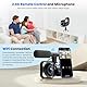 Videokamera 5K 56MP Camcorder Doppelobjektiv WiFi 16X Digitalzoom 3 Touchscreen Vlogging Kamera für YouTube IR Nachtsicht Camera mit 2 Batterien,64GB Karte,Mikrofon,Gegenlichtblende,Fernbedienung