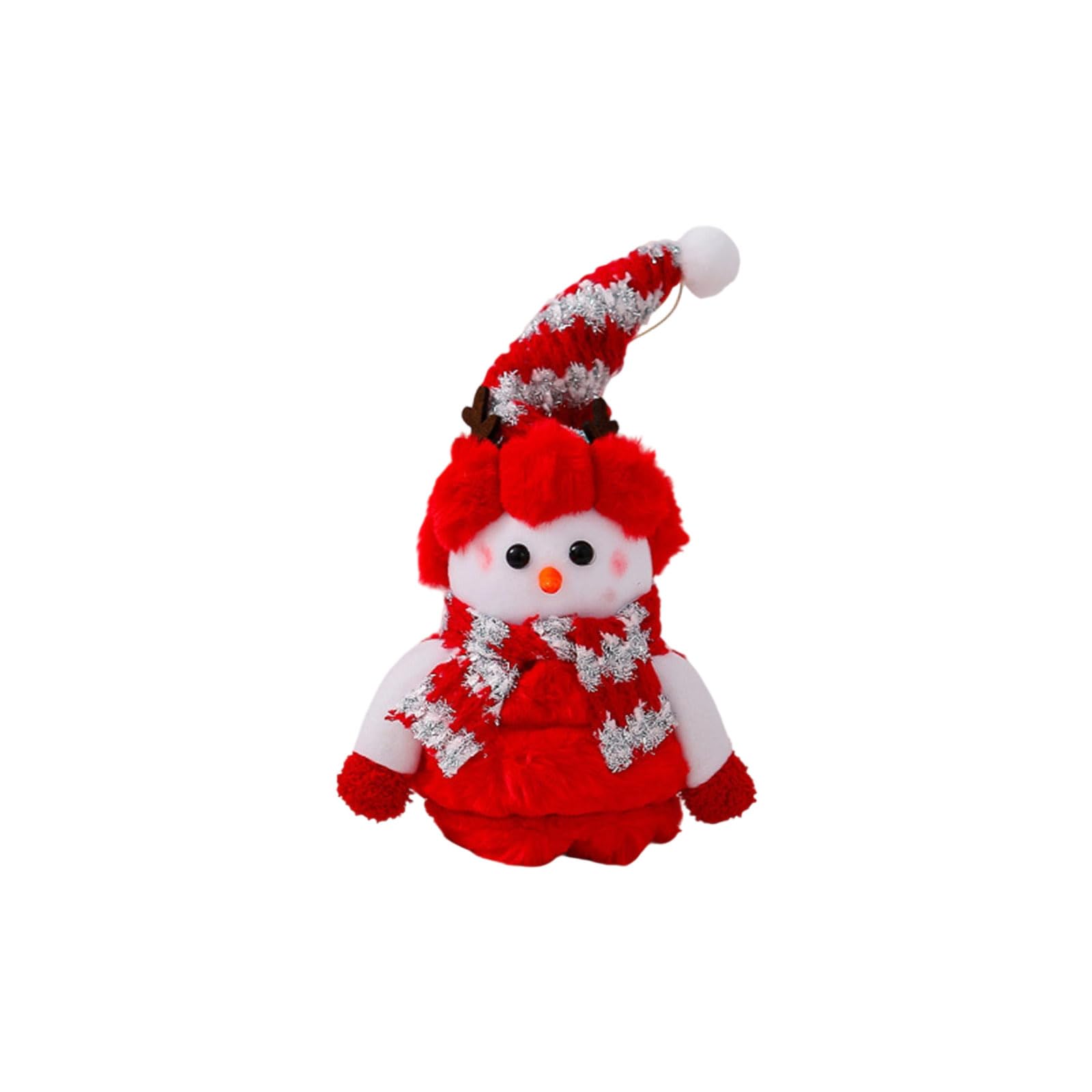 Tsophreniq Festival Snowman Doll Ornament Plush Toy for Winter Parties Cotton Materials Easy Setups Store Display Festival Snowman Doll Ornament Plush Toy for Winter Parties Cotton Materials Easy