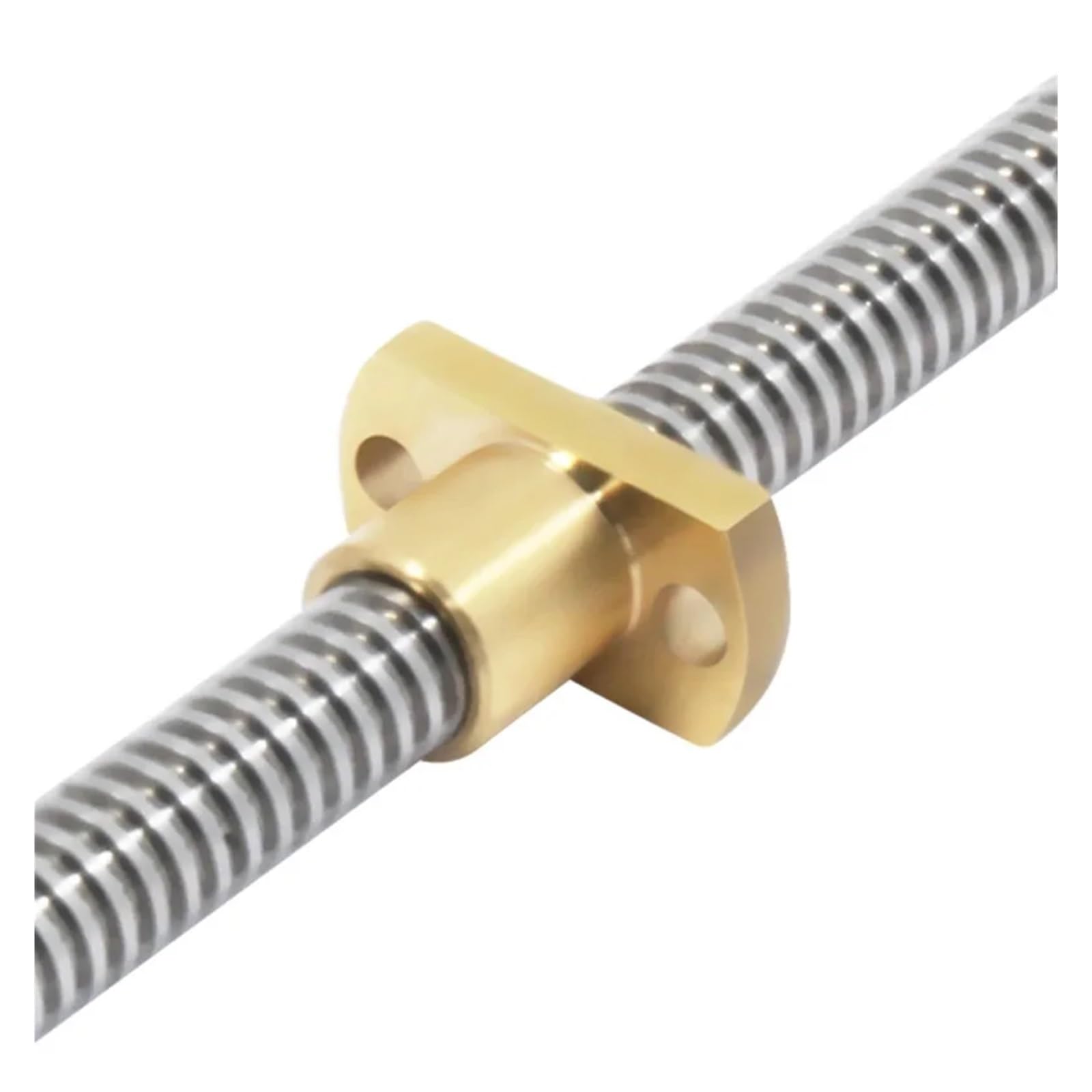 Metal Ball Screw nut 2pcs T8 Lead Screw Nuts Brass H Flange Nut Pitch 2mm Lead 8mm T8 Nut Screw Trapezoidal(2pcs Round Nuts)