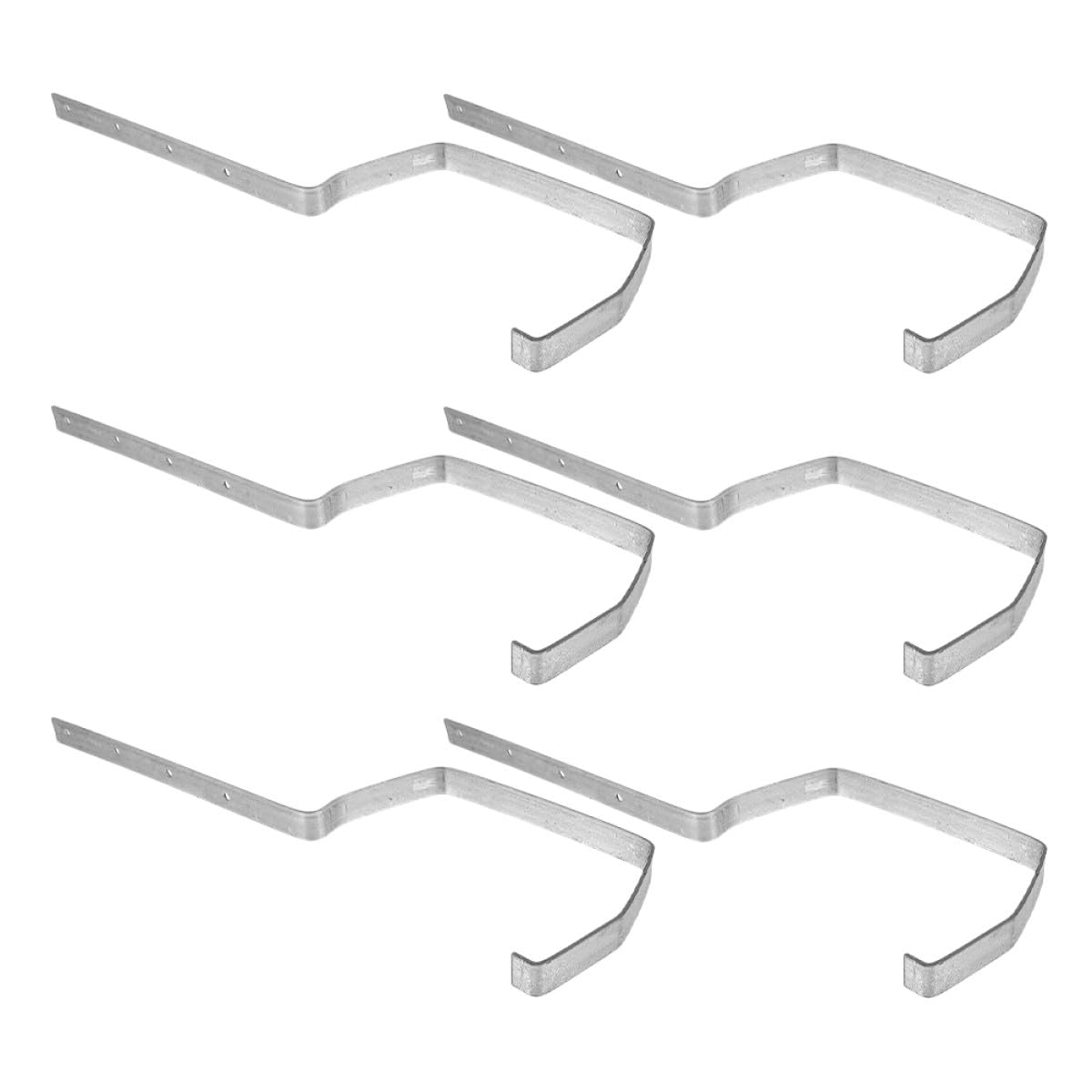 Soporte de Hierro para Canalón de Techo Plata, 6 Piezas, 200mm