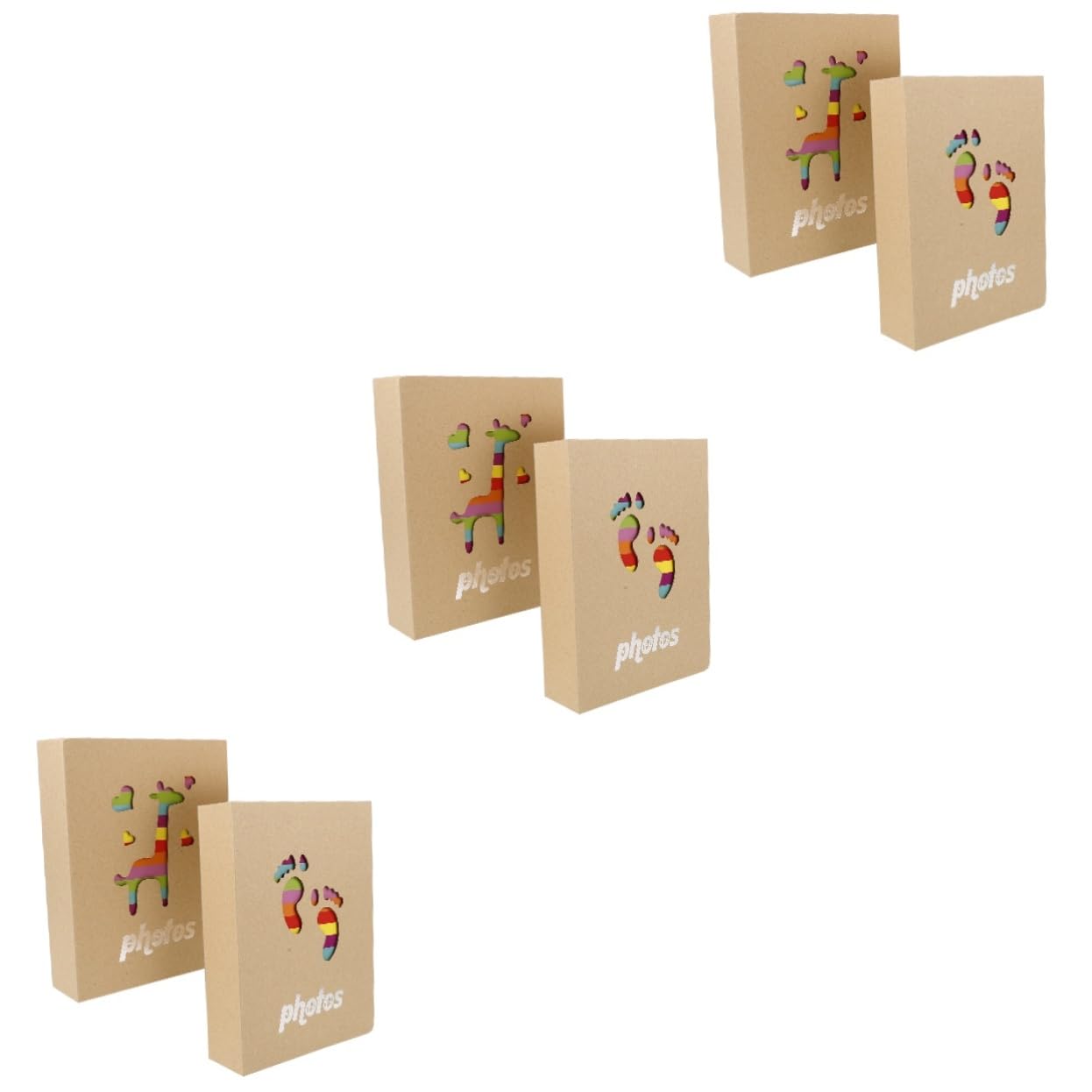 PRETYZOOM 6piezas Álbum De Para Bebés Portátil y Álbum De Recuerdos De Crecimiento Infantil Para Familiares y Momentos Especiales