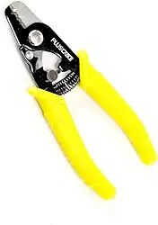 PlusCable Alicate De Decapar Fibra Óptica Lt-S60 Amarelo - Compatível Com Cabos Ópticos De 2 E 3Mm E 250Micrômetro E 125Micrômetro