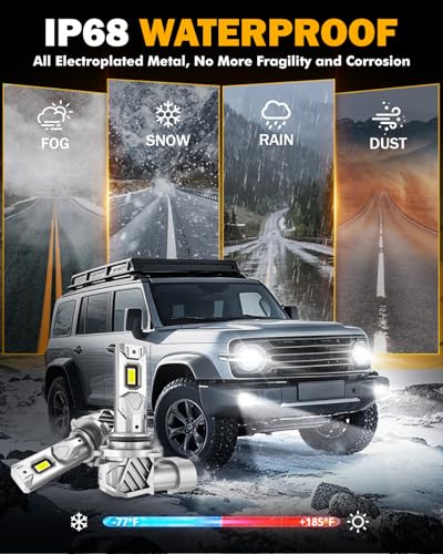 Image of Auxbeam 9 006 Fog Lights,1:1 Mini Size 6500K White Super Bright Fog Lights For Off-road Use, Plug and Play