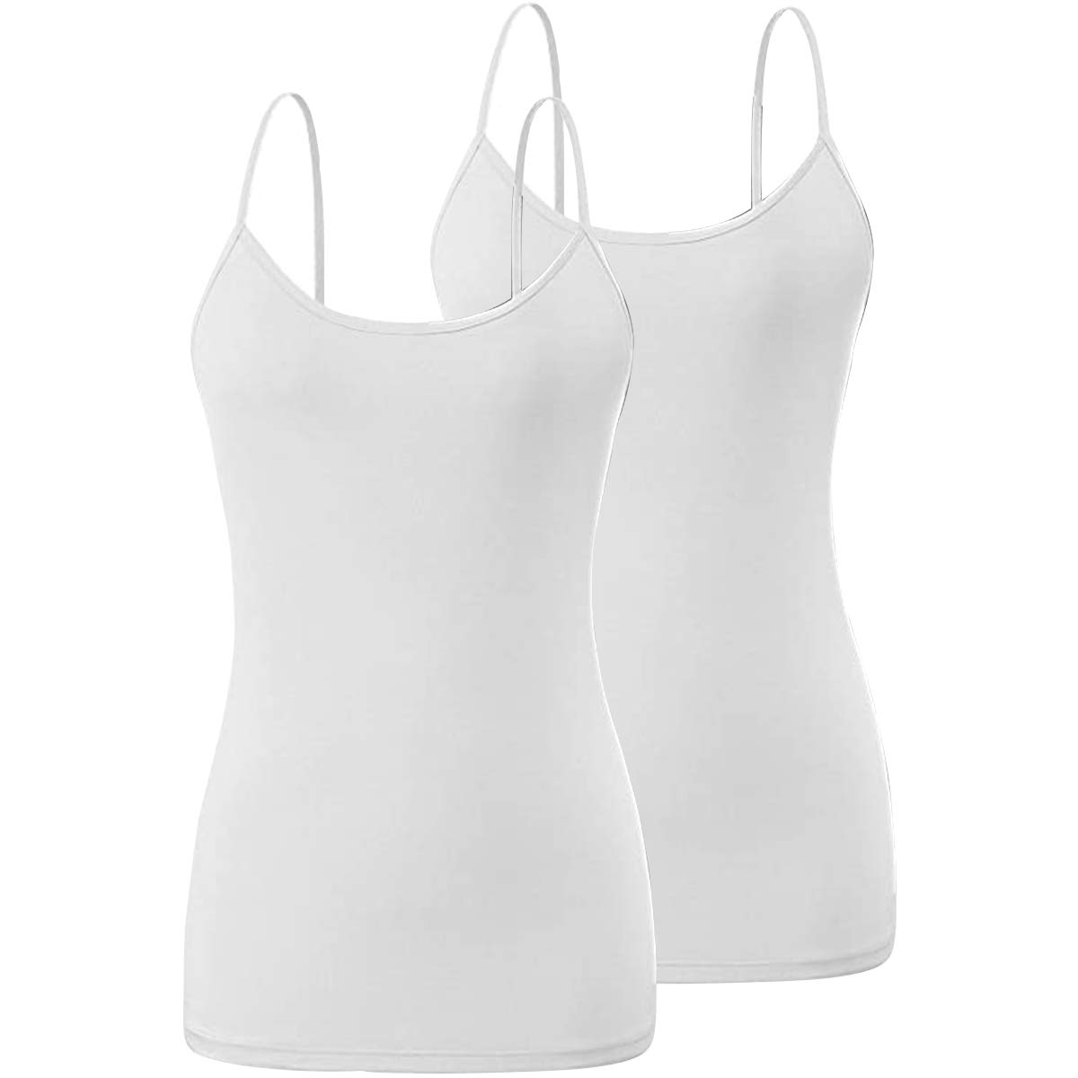 Womens Basic Super Soft Camisoles Adjustable Spaghetti Strap Tank Top