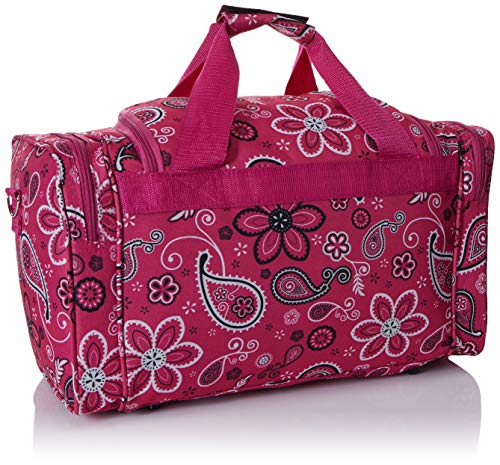 Rockland Duffel Bag, Pink Bandana, 19-Inch #TOP1