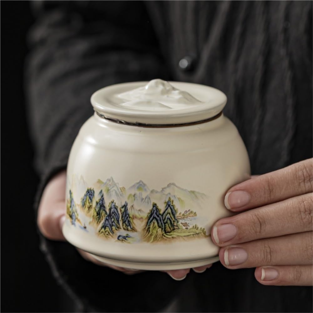 TEESONG Słoiki na herbatę ceramiczne puszki do przechowywania herbaty domowe zielona herbata czarna herbata pojemnik do przechowywania herbaty puszki zamknięte puszki puste puszki pojemniki do