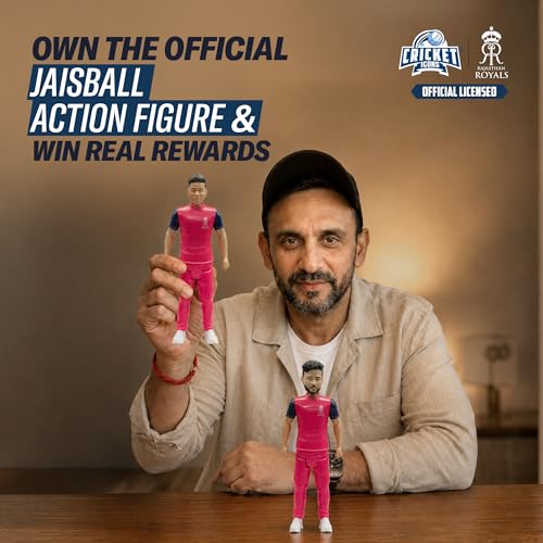 Image of Action Figure, 7 Inch Yashasvi Jaiswal | IPL Edition, 360 Rotatable Head, For Fans & Collectors