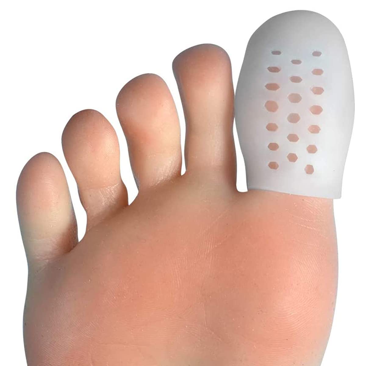 8点 ジェル 爪損傷 足爪保護キャップ つま先プロテクター