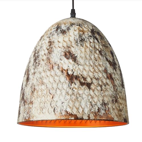 Lustre en acier vintage pour îlot de cuisine au style wabi-sabi et rétro