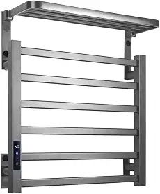 Toalheiro Elétrico Térmico 45x50 cm com Display Digital e Temporizador, 110V (Cinza Escuro)