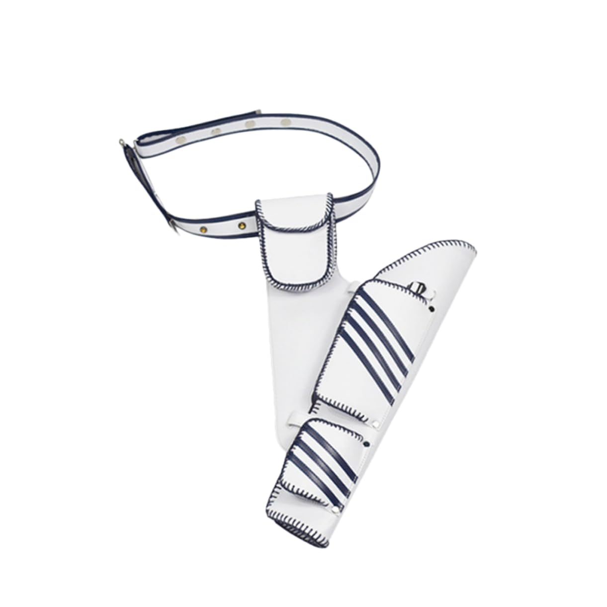 Kisangel White Pu Arrow Bag Large Capacity Portable Arrow Storage Pouch Strap for Outdoor Travel Multifunctional Waist Bag