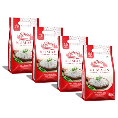 Image of Kumaun Hills (1401) Basmati Rice 20kg (5kg X 4bags) | Guaranteed Long-Grain Rice | Thin, Aromatic & Tasty Basmati