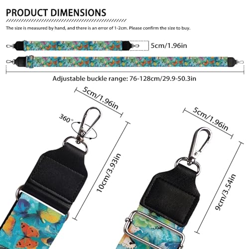 Image of Adjustable Purse Strap for Women, Crossbody Wide Handbag Strap Replacement, Sturdy Bag Strap with Silver Hardware