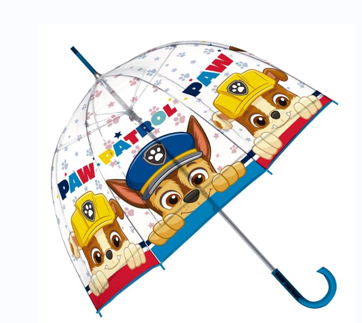 ARDITEX Paraguas Infantil Transparente Patrulla Canina, EVA, 67cm...