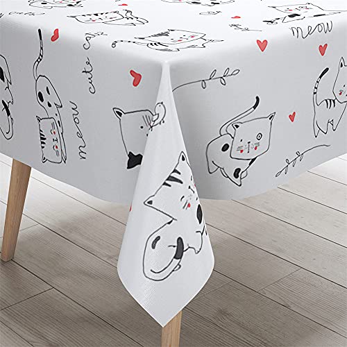 Nappes imprimées 3D chat chaton couverture de table rectangulaire 140x260 - 4