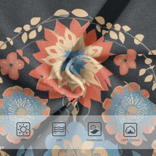 KLL Colorful Mandala Flowers Baby Boys Cotton Underwear Briefs Cute Undies3