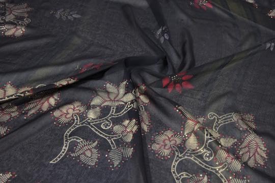 Image of MIRCHI FASHION Saree for Woman Chiffon Foil Work Floral Printed | Ethnic Sari for Function and Farewell with Unstitched Blouse Piece (Available in 15 Colors)