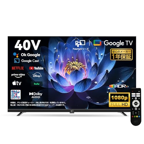 Amazon | FPD チューナーレス テレビ 40V型 FHD Google TV