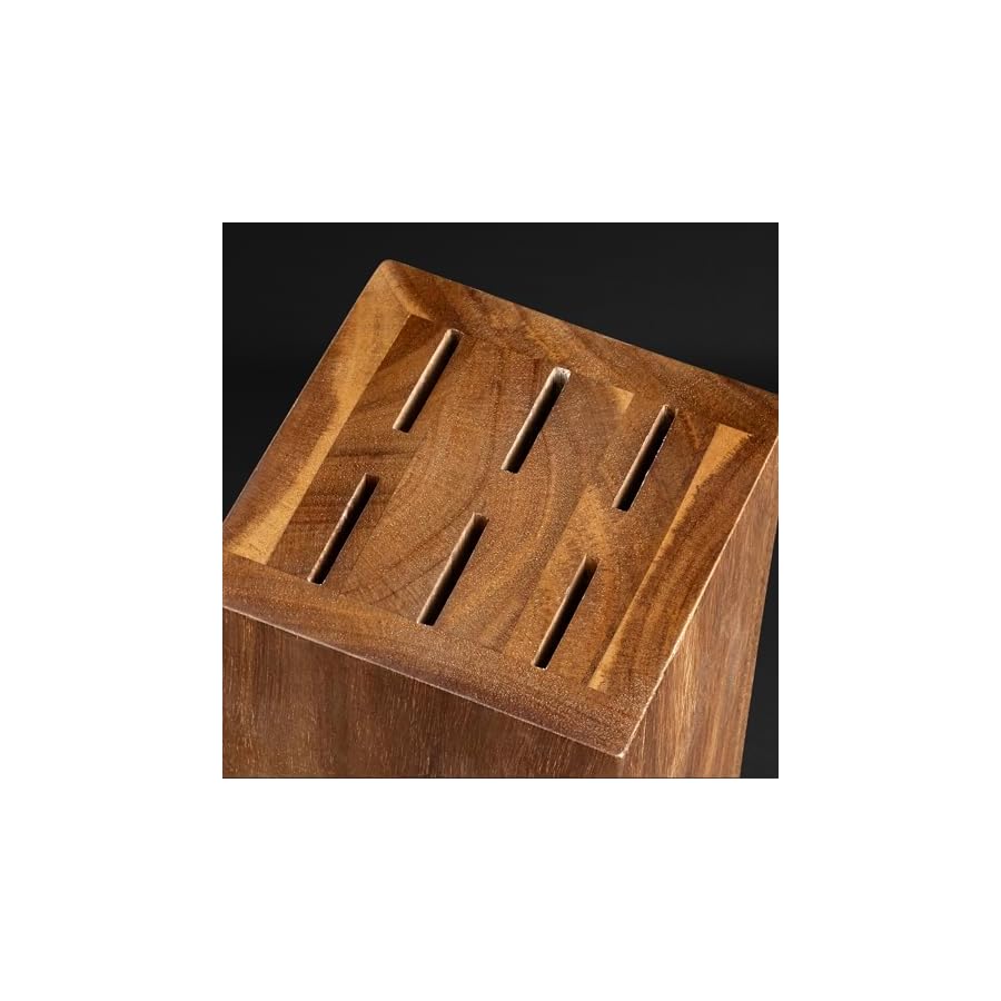 SENKEN-Rotating-Magnetic-Knife-Block-with-6-Steak-Knife-Slots-Acacia-Hardwood-360-Degrees-Rotation-Neodymium-Magnets-Universal-Knife-Holder-for-Kitchen-Counter-Block-with-Steak-Knife-Slots SENKEN Rotating Magnetic Knife Block with 6 Steak Knife Slots, Acacia Hardwood - 360 Degrees Rotation - Neodymium Magnets, Universal Knife Holder for Kitchen Counter (Block with Steak Knife Slots)