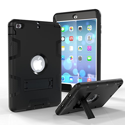 YIKUN a prueba de golpes resistente goma duro con función atril para iPad Mini 1/iPad Mini 2/iPad Mini 3