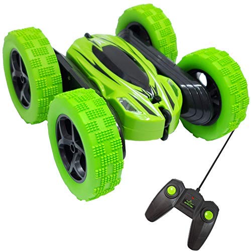 Top Race Control Remoto Stunt RC Toy Radio giratoria de 360 ??° Coches de Carreras controlados con Spinning y rotación Acción Juegos al Aire Libre para niños Adultos Niños Mayores de 3 años, Verde