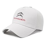 BAONITOU Gorra de Béisbol Unisex para Citroen Ds7 DS 7 Crossback 2018 2020 2021 2022 2023 2024, Team Car Logo Cap Sombrero de Camionero Gorras de Beisbol Ajustable Talla Única,White
