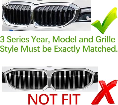 Image of Automotive Grille Inserts for 3 Series G20 G21 2019-2022 330i 340i 8 Grilles,Front Grill Accessories M Color