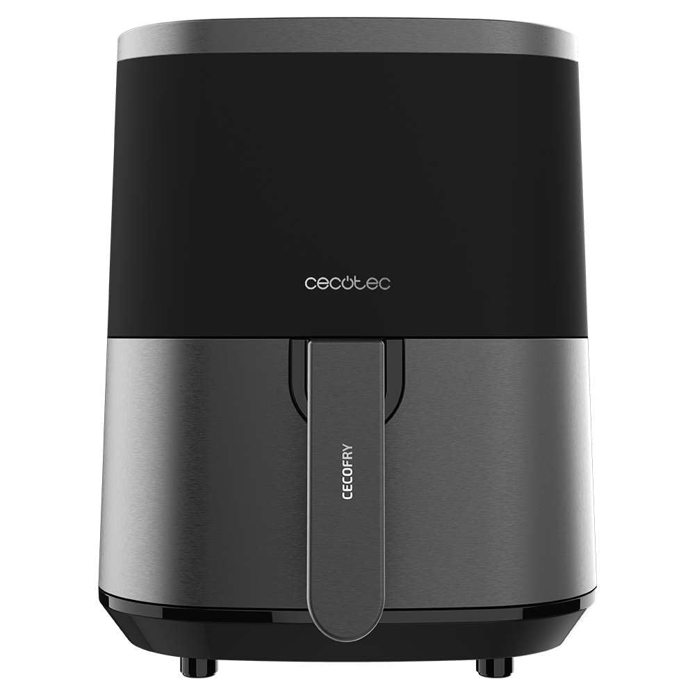 Cecotec Heißluftfritteuse ohne Öl, 4 L Cecofry Fantastik Inox 4000. Air Fryer. 1400 W, Kompakt, Touch Control Panel, 9 Menüs, PerfectCook-Technologie, 80-200ºC, einstellbare Zeit