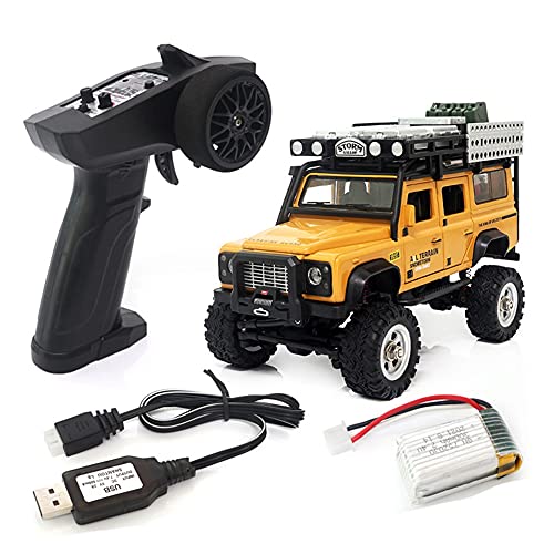 Nrpfell SG2801 4WD 2,4 GHz SimulacióN de Control Remoto Todoterreno Coche de Escalada con Luces Delanteras y Traseras de VehíCulo de Juguete -Amarillo Cover
