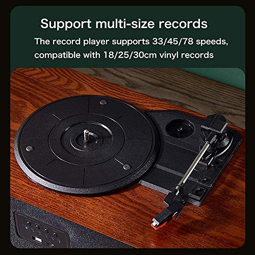 Turntable Music Center avec Haut-parleurs stéréo, Nostalgique Classique en Bois Enregistrement Bluetooth Lecteur avec Play USB et encodage Support 33/45/78 Speed - Les Beatles, Paul McCartney, John Lennon, RIngo Starr, George Harrison Turntable Music Center avec Haut-parleurs stéréo, Nostalgique Classique en Bois Enregistrement Bluetooth Lecteur avec Play USB et encodage Support 33/45/78 Speed – Image 8