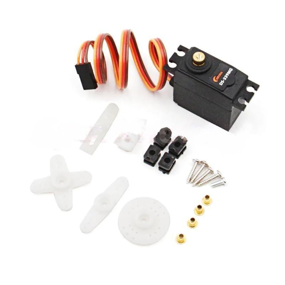 SPARKHOBBY 1 unidad/2 piezas/4 piezas Corona DS-339MG Digital Servo Rodamiento de bolas y engranaje digital y de metal de 4,4 kg/0,15 segundos/32 g para modelos de aviones RC (4 piezas DC-339MG)