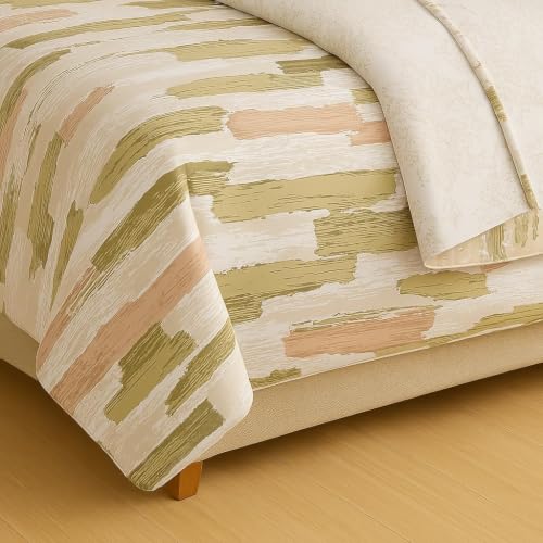 Image of Signature Reversible AC Comforter Set 350 GSM,Soft Microfibre King Size Quilt Blanket for Winter (Sahara Mist, Double Bed)