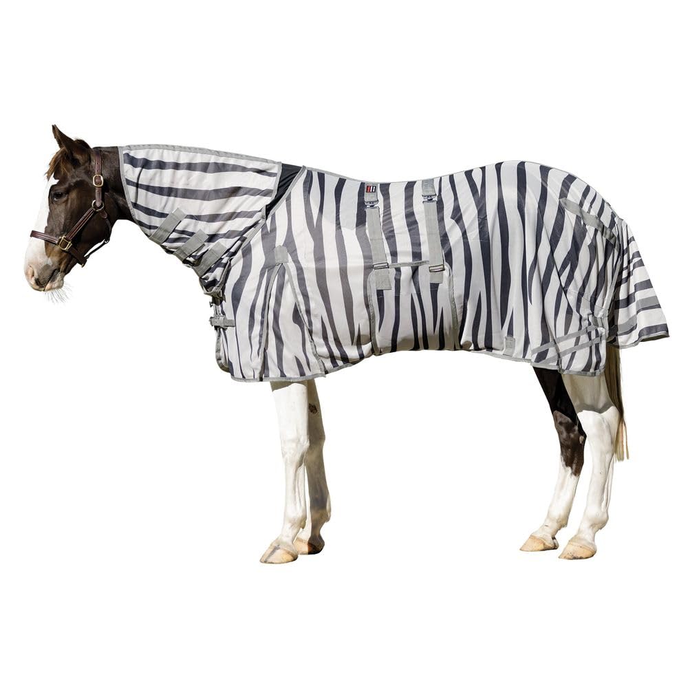 Schneiders Soft Interlock Mesh II Zebra Horse Fly Sheets | Striking Zebra Pattern for Fly Deterrence & Superior UV Protection